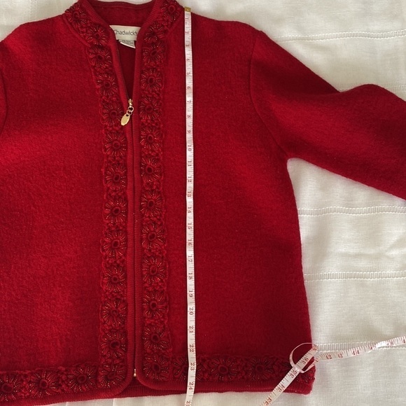 Chadwick’s winter red 100% wool jacket. - Picture 11 of 12